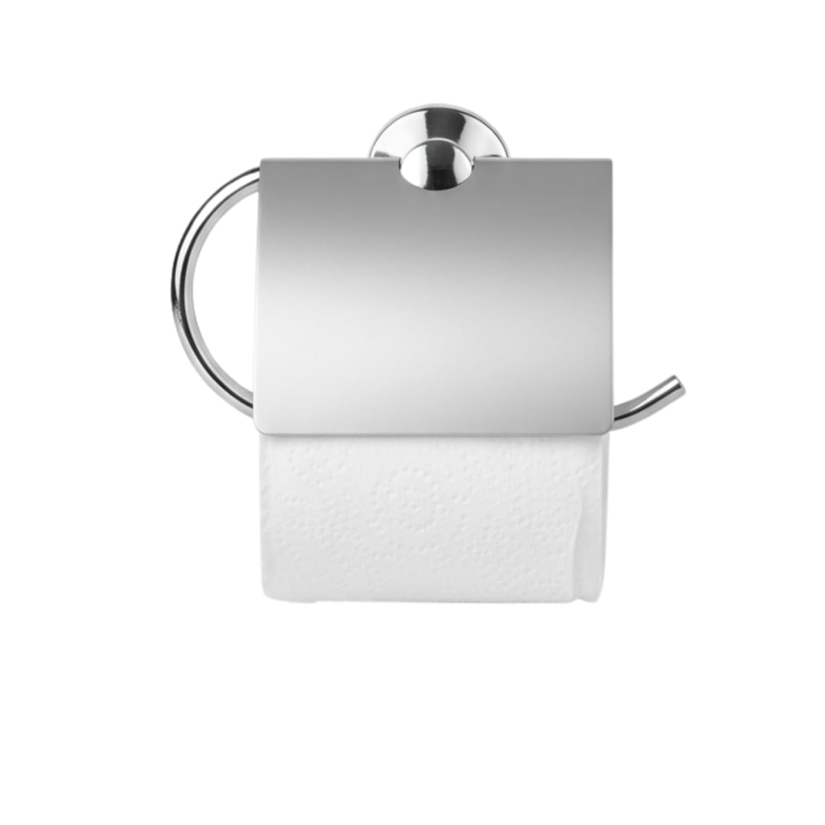 Metal Tuvalet Kağıtlığı | Gümüş Renk Kapaklı WC Kağıt Askısı | 10x12 cm Modern Banyo Aksesuarı