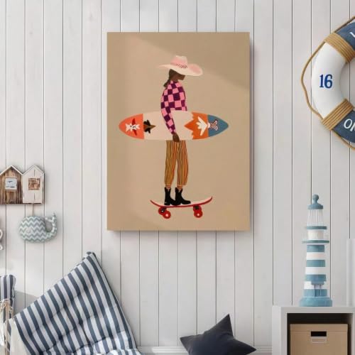 Toile imprimée de plage Trdmcfbn avec cadre premium 20 x 30 cm