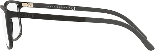 Vista 4 de POLO RALPH LAUREN mens Ph2126 Rectangular Prescription Eyewear Frames Negro mate/lente de demostración.