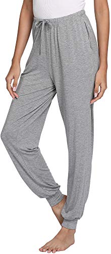 Image of GYS Women's Pajama Pants - Viscose Made from Bamboo, Joggers Pants with Pockets Comfy Lounge Sleep Pants Pj Bottoms