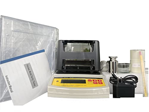 VTSYIQI Digital Electronic Gold Density Meter - Purity Tester & Analyser - Karat Measuring Device - Densimeter - Precious Metal Tester with 900g Digital Electronic Gold & Silver Testing Machine