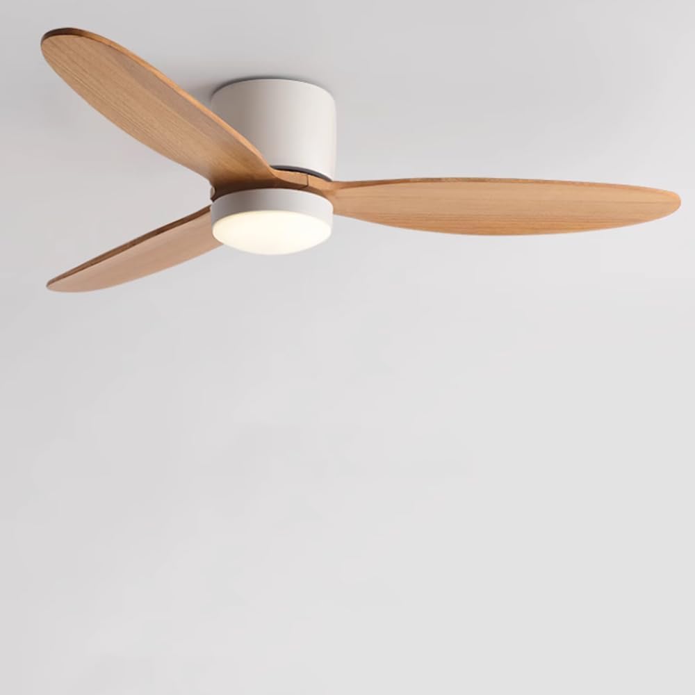 Ceiling Fans With Lights Low Profile Ceiling Fans Lighting Fixtures With Remote Control Fans Lamps Flush Mount Reversible Dimmable Ceiling Fans Light Quiet Farmhouse Fans For Patio Kids Room Fans Lamp