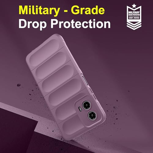 Image of amazon basics Mobile Cover for Motorola Moto G34 5G / G45 5G | Full Camera Protection | Liquid Silicon Case | Flexible Bumper Case for Motorola Moto G34 5G / G45 5G (Purple)