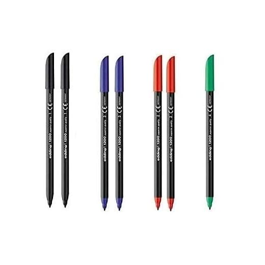 Rotuladroes edding 1200/4 unidades (2 negros, 2 azules, 2 rojos, 1 verde)
