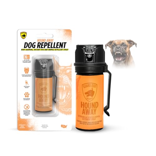 Citronella Dog Deterrent Spray Dog Spray Self Defense Training and Barking Long-Range Dog Repellent Portable Canister (0.5oz / 2oz)