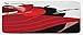 ABAKUHAUS spagnolo Tappeto da Cucina, Baile Flamenco Tema, Tappeto Decorativo in Peluche con Supporto Antiscivolo, 48 cm x 120 cm, Rosso Nero Vermilion