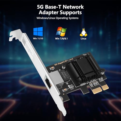 GINTOOYUN tarjeta de red PCI 5Gbps Ethernet, interfaz PCI Express 4.0, compatible con Windows 10, 11 y Linux miniatura 7