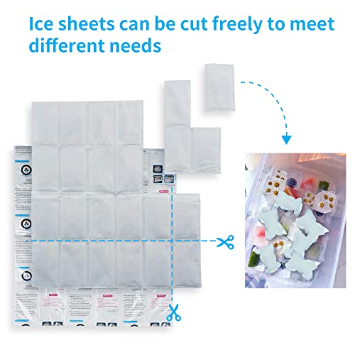 Image of Shipping Ice Packs Dry Ice for Shipping Frozen Food, Shipping Cold Packs Reusable Ice Pack Sheets for Coolers 13 inch x 7 inch /Sheet - Shipping Ice Packs for Food Long Lasting Flexible Ice Blanket 500 Sheets