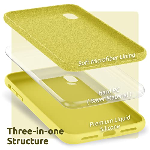 Surphy Silicone Case Compatible With Iphone Xr Case, Soft Liquid Silicone Shockproof Phone Case (With Microfiber Lining) Compatible With Iphone Xr (2018) 6.1 Inches (Yellow) #TOP4