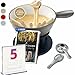 Ottia Fondue Set f&uuml;r 2, 3, 4, 5, 6 Personen aus Gusseisen & Emaille. Als K&auml;sefondue, Fleischfondue, Schokofondue. Induktion geeignet, Schadstofffrei, mit Brenner+Gabeln+Rezeptbuch, Fond&uuml;-Set aus HH