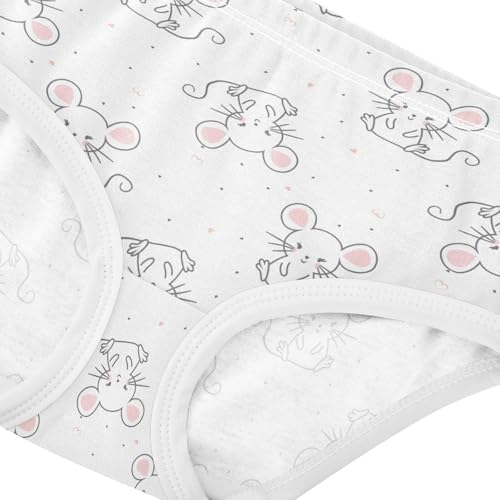 Little Girl Underwear Toddler Panties Kids Undies Cute Mouse Soft Cotton Briefs 2T-8Y4