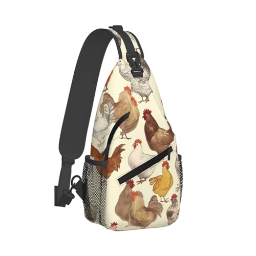 Bolso de pecho cruzado para hombre tipo sling mochila para senderismo miniatura 2