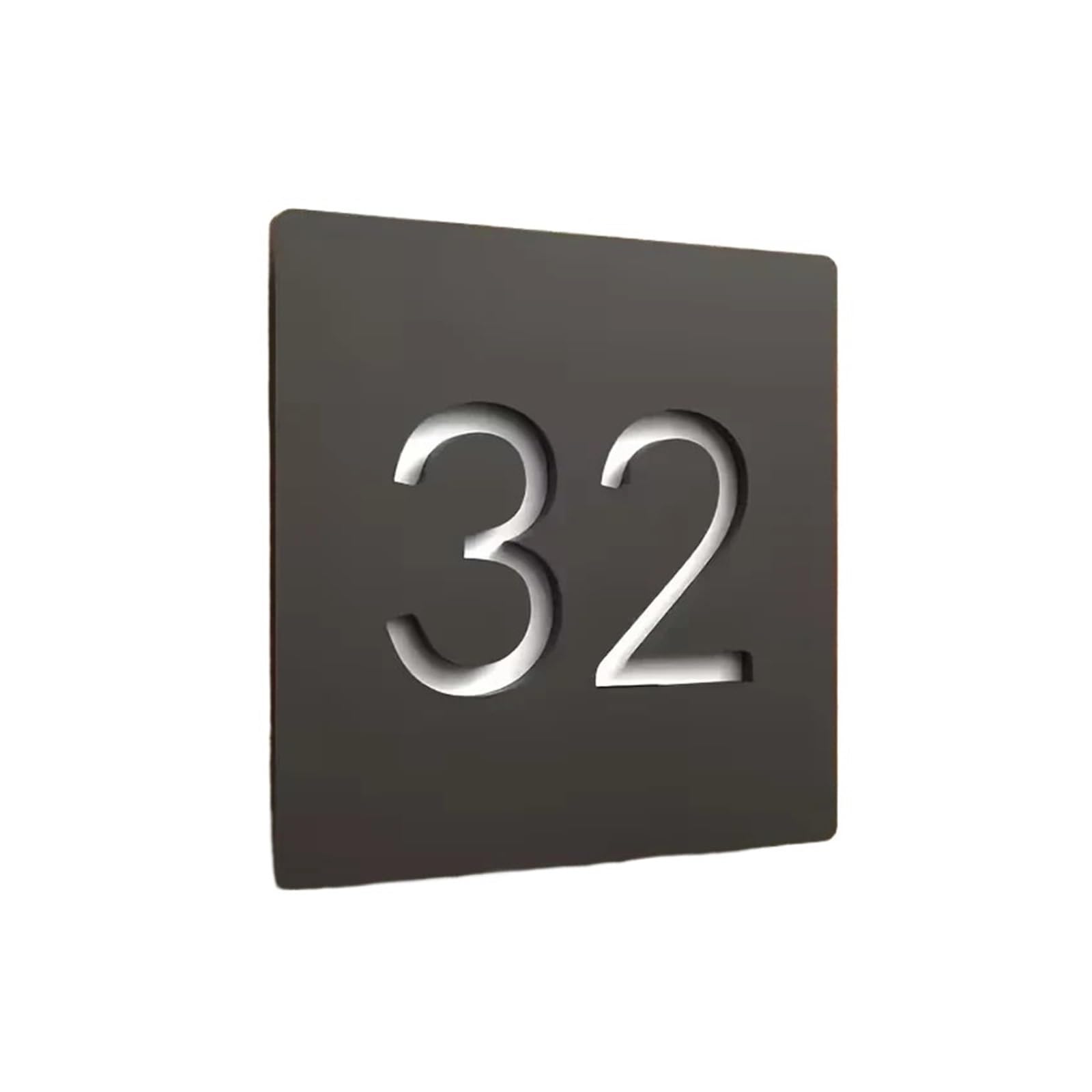 Targa for Porta Con Numero Civico In Acrilico Da 1 Pz(Black White)