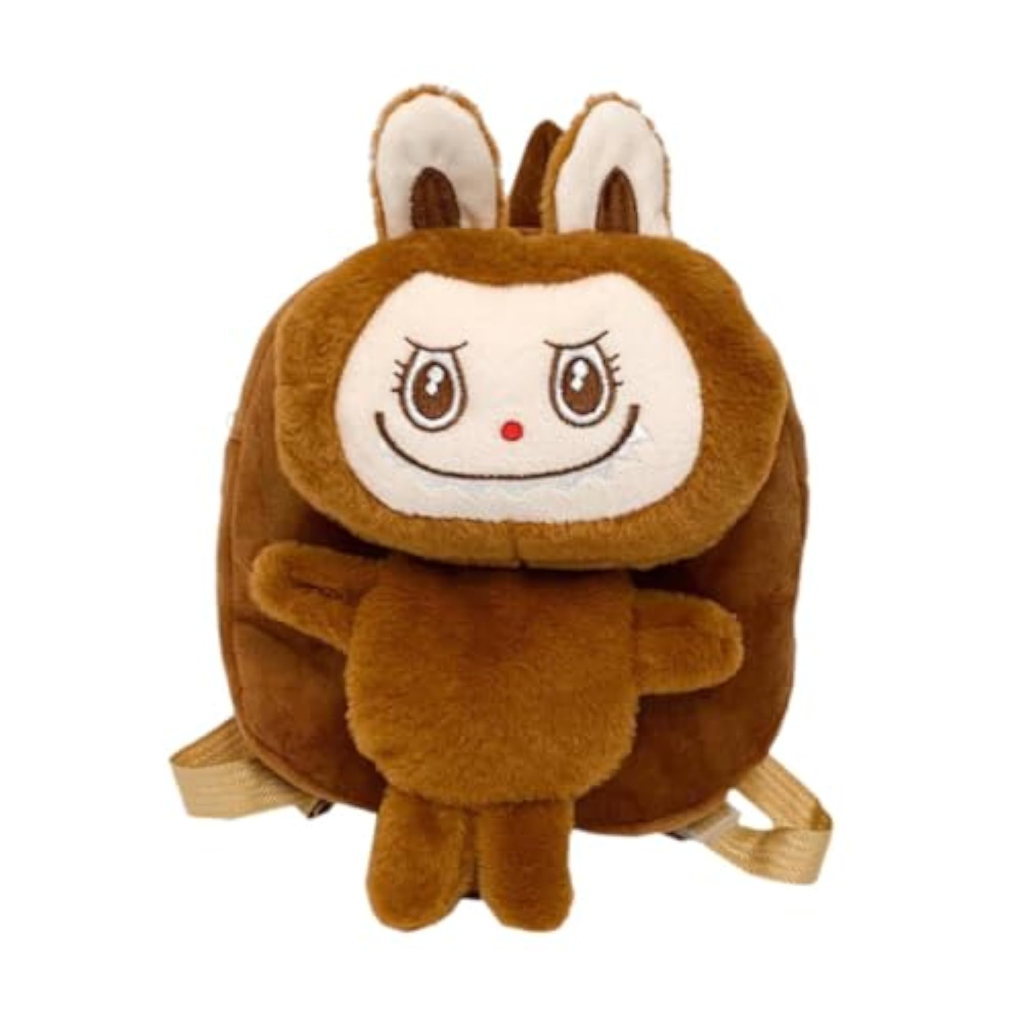 Kids Adorable Plush Adjustable Shoulder Strap Backpack, Brown