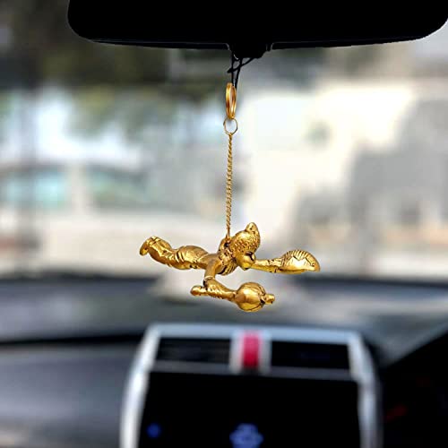 Image of Amazon Brand - Umi Metal Flying Hanuman for Car Door Window Hanging, Metal Hanuman Ji Idol for Car Dashboard Hanging (5 Inches Height, Golden)