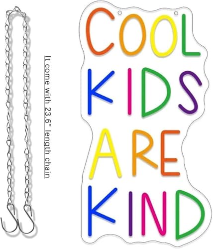 Enseigne lumineuse néon COOL KIDS ARE KIND idée cadeau chambre - 4
