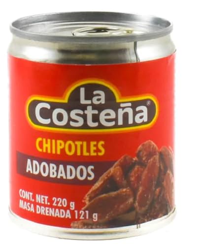 ADELKOS La Costena Chipotles Peppers in Adobo Sauce 220g (Pack of 1)