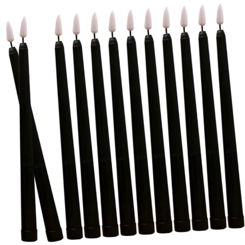 Bougies Coniques LED sans Flamme à Piles Effet Vacillant pour Déco de Mariage