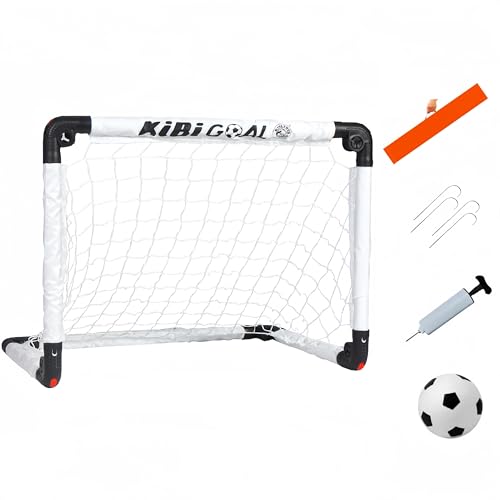 KiBiGOAL Fußballtor Kinder Fußball Set, Faltbares Fußballtor 60x45cm +...