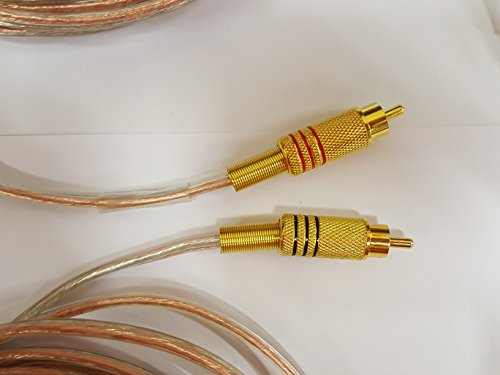 Iecables Pair Of Gold Plated Metal Rca (Phono) Red/Black Connectors To Open 16 Awg Speaker Wire Leads (Heavy Duty 16 Gauge Perfect For Amplifiers And Subwoofers) 35 Feet #TOP4
