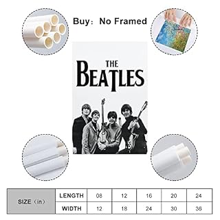 Poster classique The Beatles – Peinture décorative sur toile – Impression sur toile – Décoration murale moderne pour… - Les Beatles, Paul McCartney, John Lennon, RIngo Starr, George Harrison Poster classique The Beatles - Peinture décorative sur toile - Impression sur toile - Décoration murale moderne pour… – Image 2