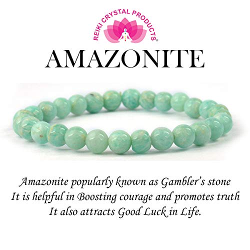 Image of Reiki Crystal Products Natural Crystal Stone Bracelet 6 mm Round Beads for Men & Women | Gemstone Jewellery Bracelet | Reiki Charged | Multiple Stone Variants Available