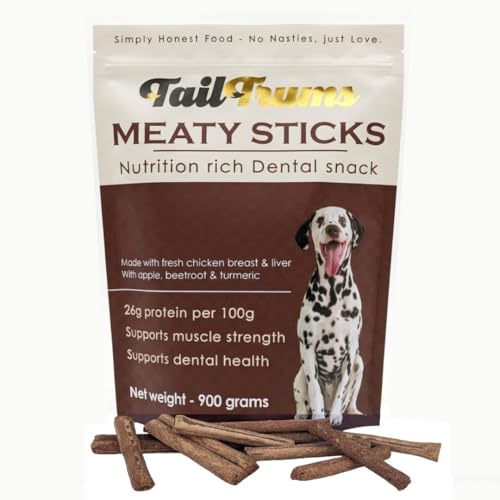 Image of Dog Chicken Meaty Sticks | Tailtrums Dog Sticks 900g | Healthy Dog Food | Freshly Baked Dog Treats | All Natural & Preservative Free | Dog Dental Stick | Human-Grade Ingredients | All Breeds |