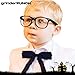 grinderPUNCH Kids Nerd Glasses Clear Lens Geek Fake for Costume Children's (Age 3-10) Black