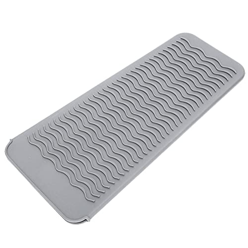 Funda resistente al calor para plancha de cabello silicona gris miniatura 2