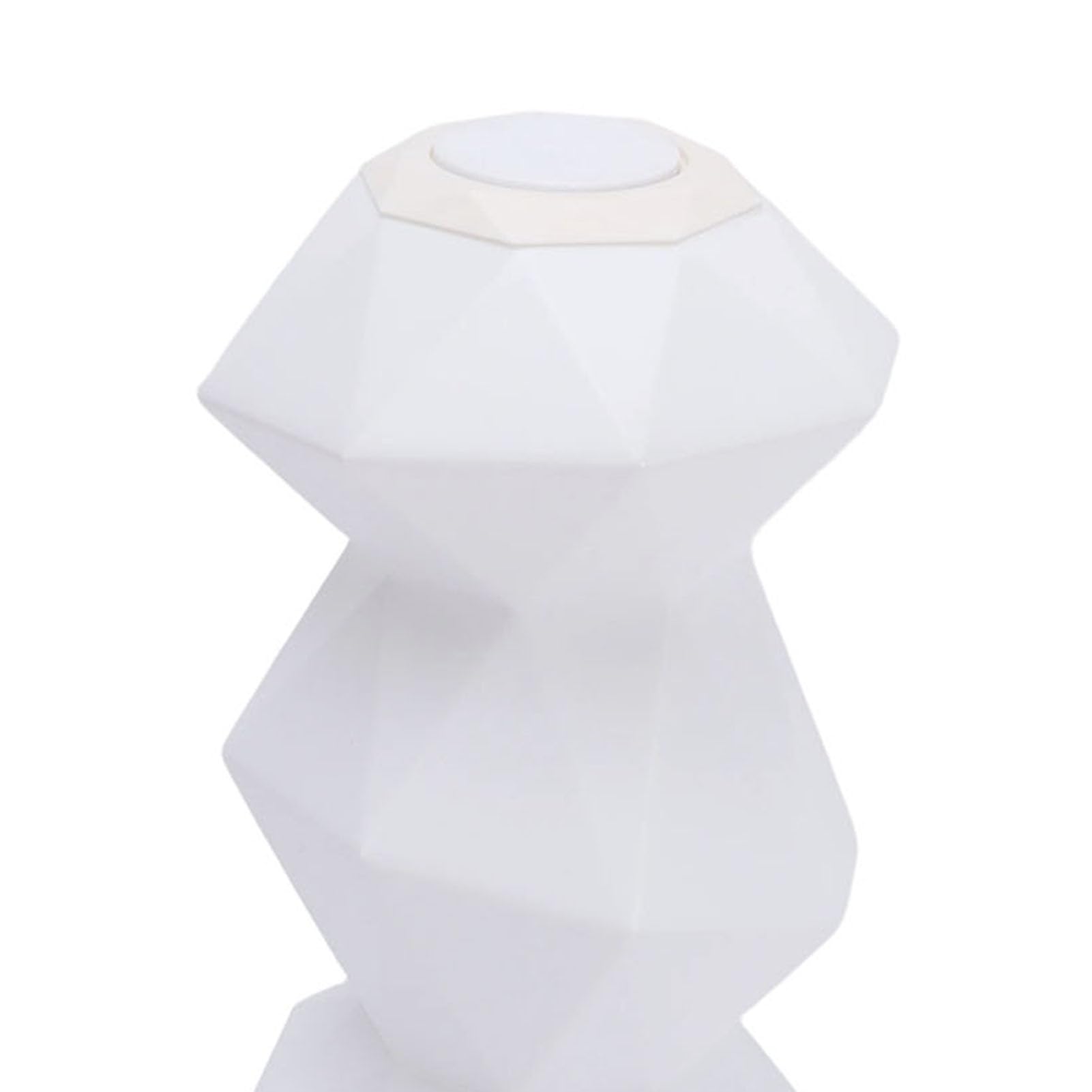 PUSOKEI Lampada Notturna Musicale a Forma di Cristallo con modalità di Rotazione e Sincronizzazione Musicale per L'atmosfera della Sala Giochi (WHITE)