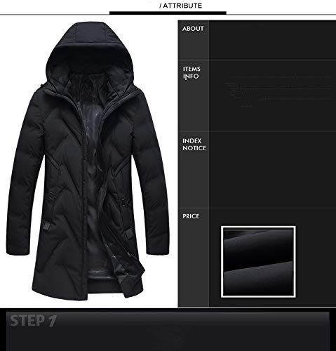 Chaqueta De Plumón para Hombre Chaquetas con Capucha De Plumón De Pato Blanco 90% Hombre, Chaquetas De Plumón De Invierno para Hombre, Talla L-6Xl