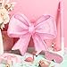 Threan Bow Piñata Bow Party Piñata with Bat Stick Blindfold Mask Conquette Birthday Centerpieces Decorations for Bridal Shower Wedding Anniversary Engagement Supplies(Pink)