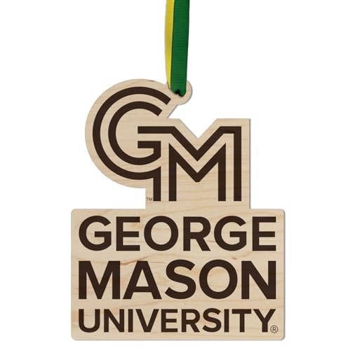 LazerEdge George Mason Patriots Christmas Ornament - Handcrafted from Maple Wood - Officially Licensed Collegiate Product