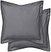 Comfort Beddings Calidad de Exportación 400 Hilos 100% Algodón Egipcio Decorativo Continental Fundas de Almohada Paquete de 2 - Gris (Continental/Tamaño Cuadrado 60 x 60 CM)