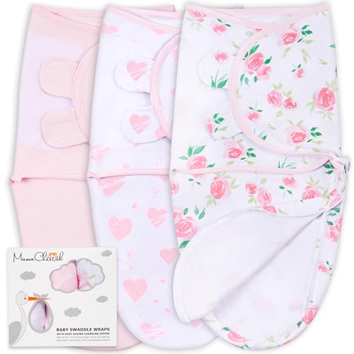 Image of Mama Cheetah Baby Swaddle Sack, Organic Swaddle Blanket, Newborn Swaddle Sleep Sacks, Adjustable Infant Swaddle Wrap, Easy Swaddles