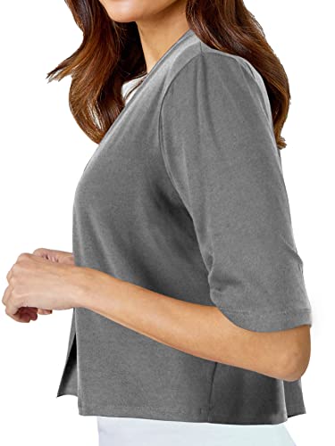 Women Open Front 1/2 Sleeve Shrug Cropped Bolero Cardigan4