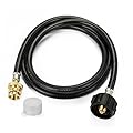 BlueStars 6FT Propane Hose Adapter 1lb to 20lb - Gas Hose with QCC1/Type1 for 5-40lb Propane Tanks - for Weber Q Grill, Coleman Camp Stove, Buddy Heater, Blackstone Griddle with CGA600 Connection