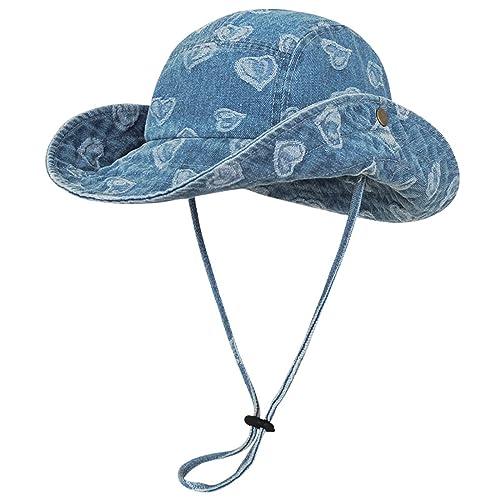 Chapeau Bob en Denim Style Western - Créez vos Plus Beaux Souvenirs de Vacances en Plein Air