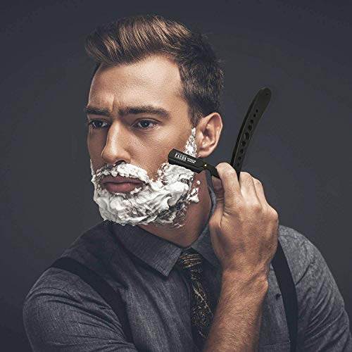 100 Blades + Facón Professional Classic Straight Edge Barber Razor - Salon Quality Cut Throat Shavette #TOP3