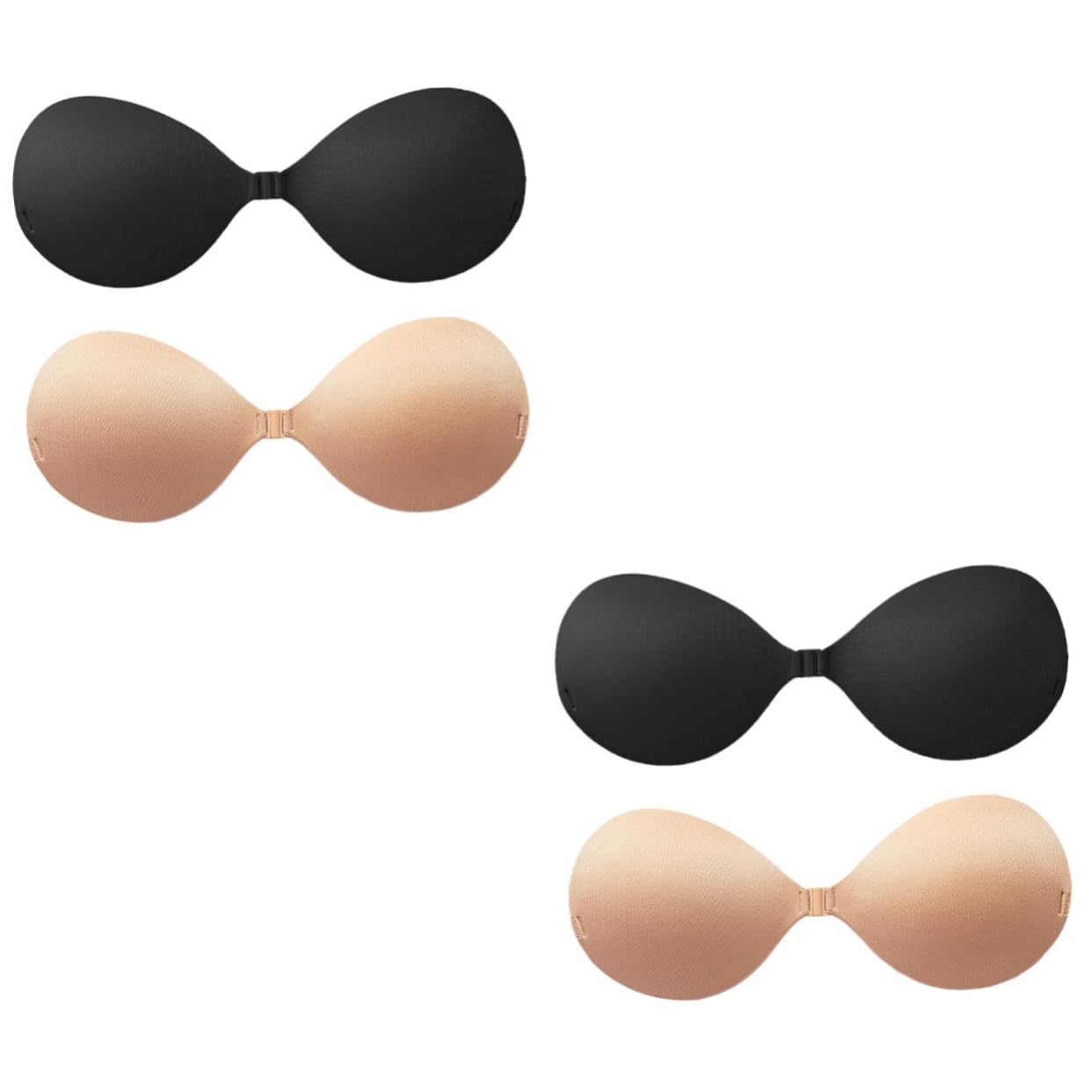 LIFKOME 2 Juegos 2 Piezas Pegatinas de sujetador sin tirantes sujetador pegajoso sin espalda wedding dress seamless bra sujetador adhesivo sujetador de gel de sílice