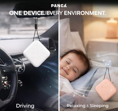 Image of Wearable Personal Air Purifier Necklace | 120H Battery | Filterless Ionic Air Cleaner | Portable Travel Air Purifier for Office, Car & Home | Lightweight Compact Design (White)