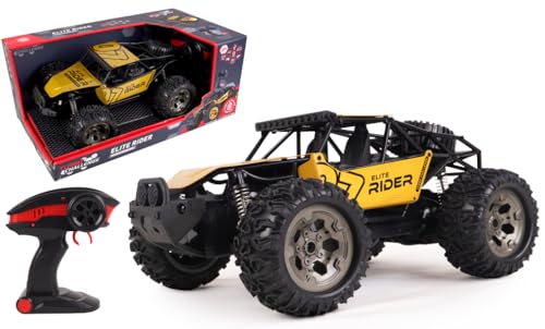 TURBO CHALLENGE - Buggy Adventure - Elite Rider - 094810 - Voiture Télécommandée - Doré - 1/12 - Portée 40 m - Batterie Rechargeable et Piles incluses -...