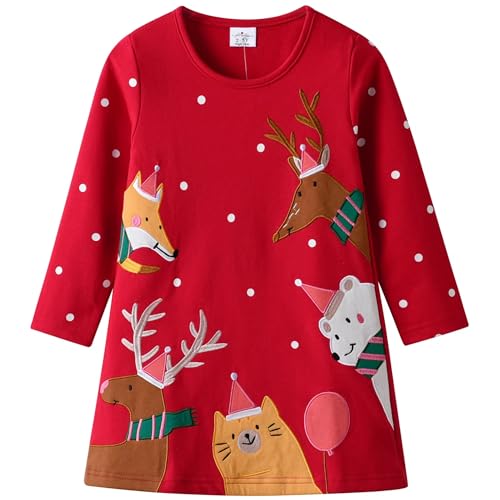 Robe tunique à manches longues en coton pour l'école et les loisirs
