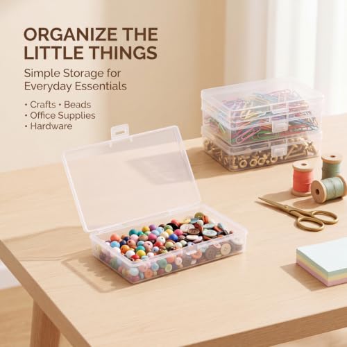 Image of Jetec 30 Pieces Small Clear Plastic Storage Box, 5.2 x 3 x 1.2 Inch