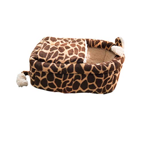 Lit imprimé léopard pour chat et petit chien - Tapis chaud et confortable - 2