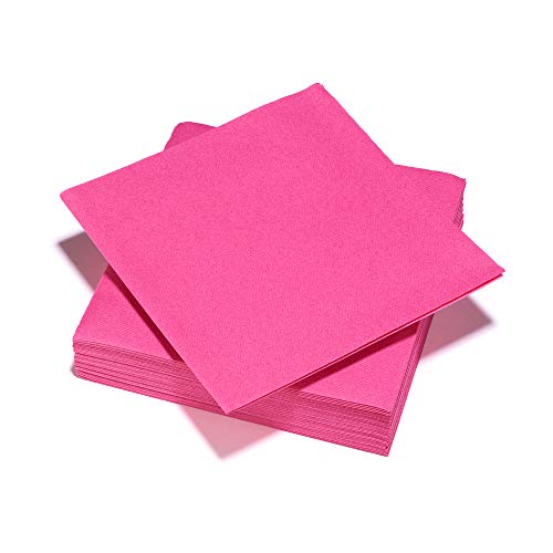 25 Serviettes airlaid Rose Fuchsia FSC® - 40x40cm