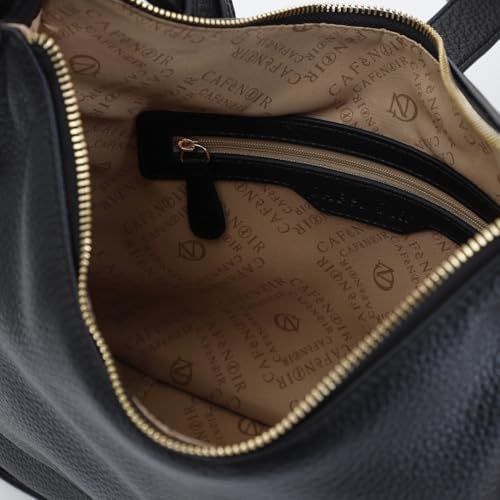 Sac souple en matière grenat pour femme CAFèNOIR avec boucle et bandoulière - 4