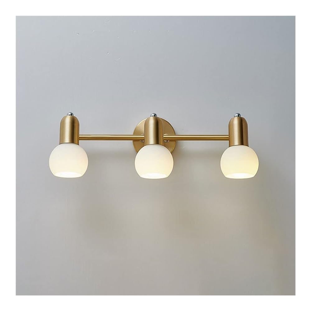 OZBMA Globe Glass Shade Wall Sconce Simple Adjustable Angle Lamp Bathroom Mirror Front for Vanity Makeup Cabinet Washroom Lights