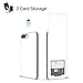 DesignSkin iPhone 8+ Sliding Card Holder Case, Extreme Heavy Duty Triple Layer Bumper Protection Wallet Cover with Storage Slot for Apple iPhone 8 Plus / 7 Plus - White Pearl