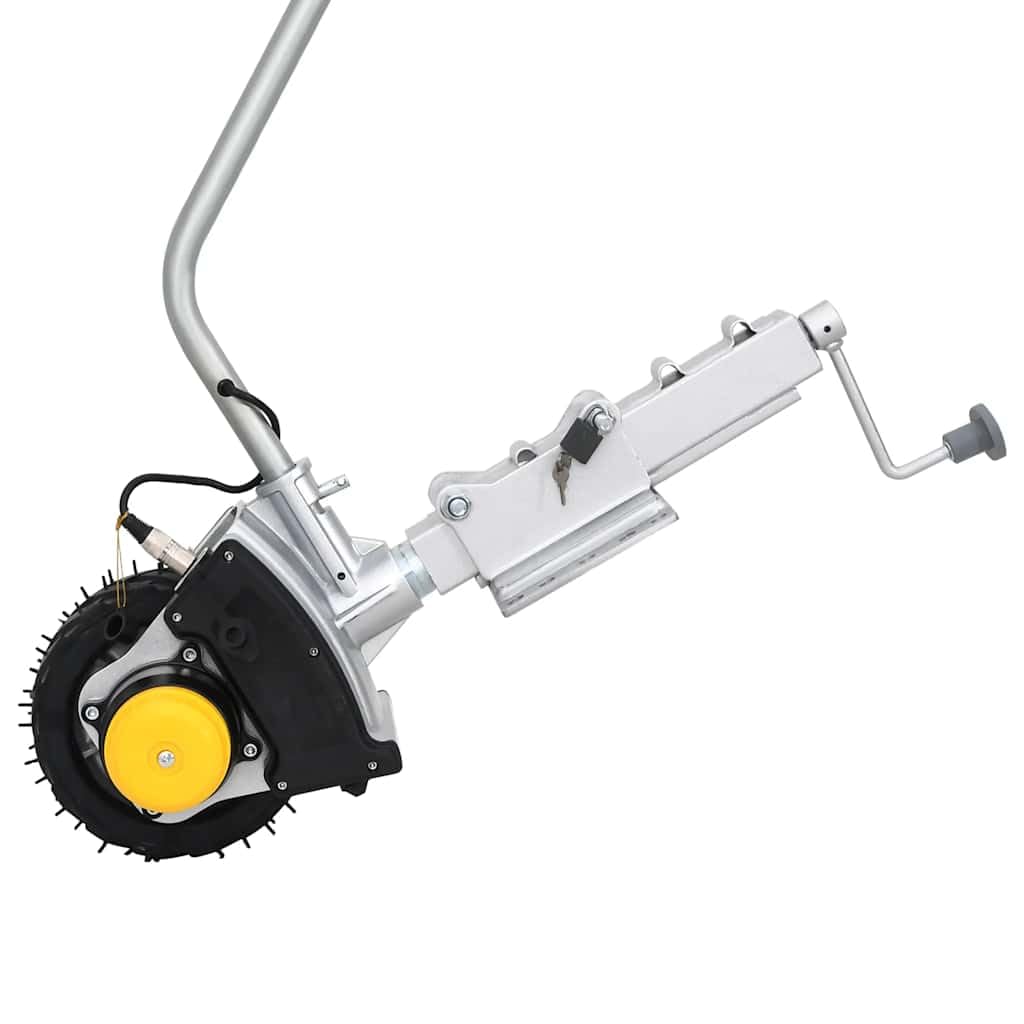Ruota di sostegno per rimorchio 12 V 550 W in alluminio con ruota in gomma antiscivolo, morsetto regolabile in altezza, carico di trazione 2722 kg, ideale per auto, ribaltabile, carico